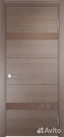 Дверь межкомнатная, экошпон, вставка Лакобель