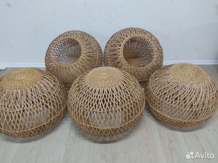 Абажуры плетеные светильники