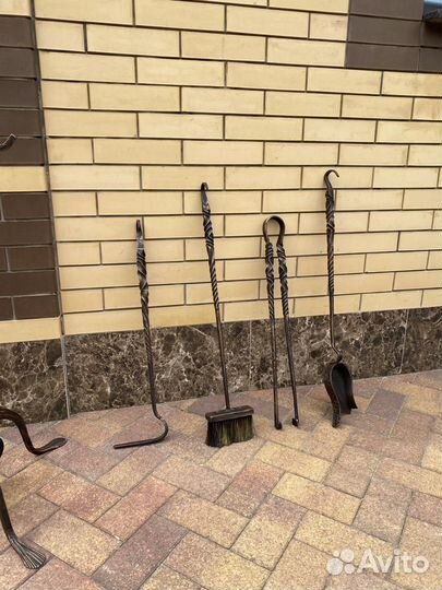 Кованый каминный набор