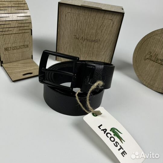 Мужской кожаный ремень lacoste