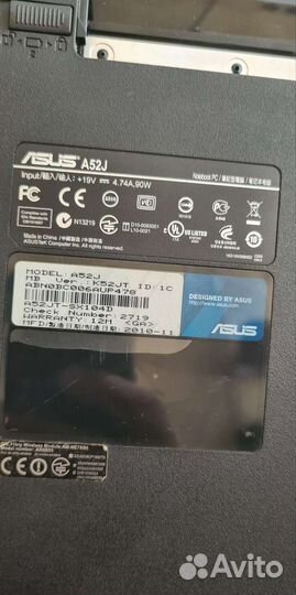 Ноутбук asus a52j