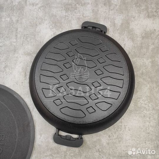 Жаровня чугунная с чугунной крышкой 32 см