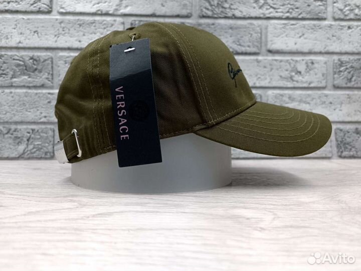 Кепка бейсболка Versace хаки