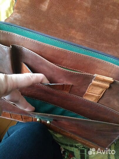 Мужской кожаный портфель новый