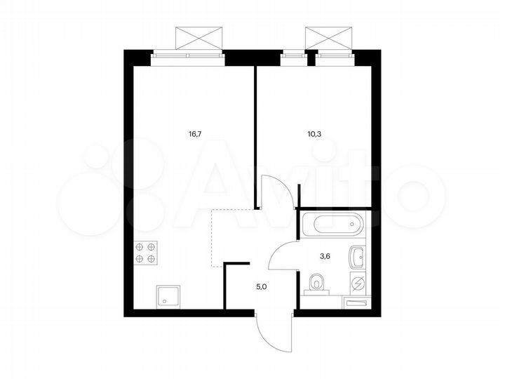 1-к. квартира, 35,8 м², 32/32 эт.
