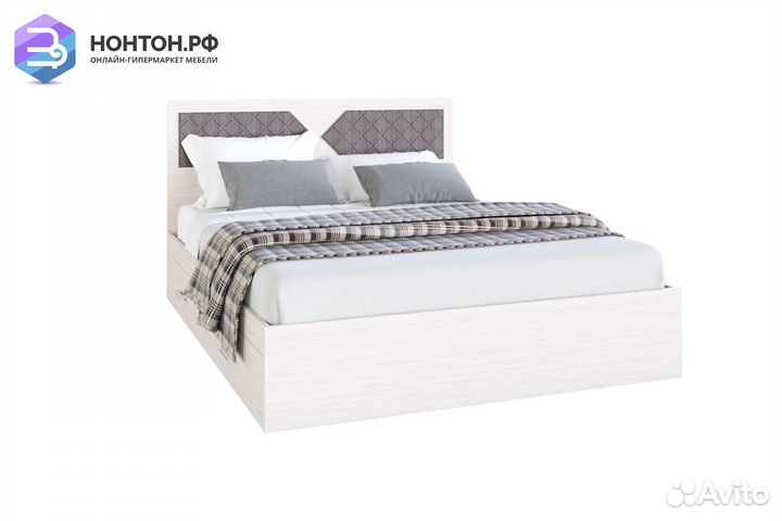 Кровать Николь ясень шимо / лиственница темная