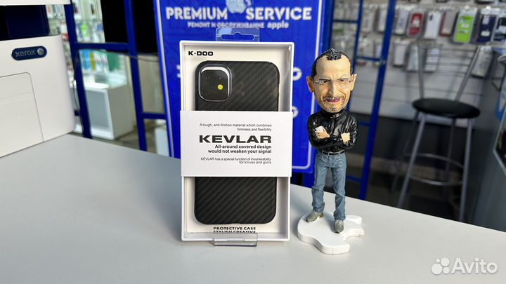Чехол на iPhone 12 Pro Kevlar Карбон Оригинал