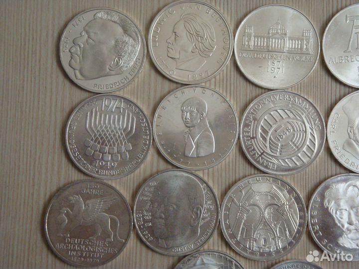 Монеты фрг, Германии, серебро