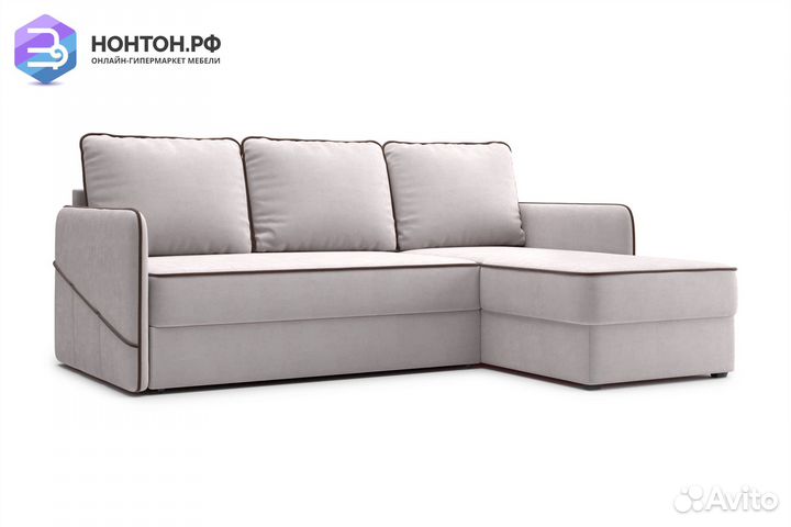 Диван угловой дельфин Энерджи бежевый