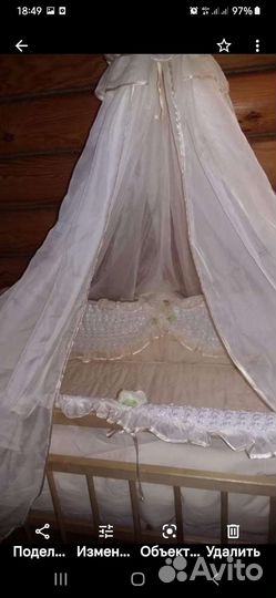 Балдахин и бортики в кроватку