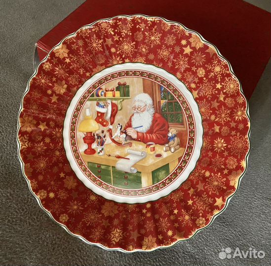 Villeroy boch новогоднее блюдо 25см новое