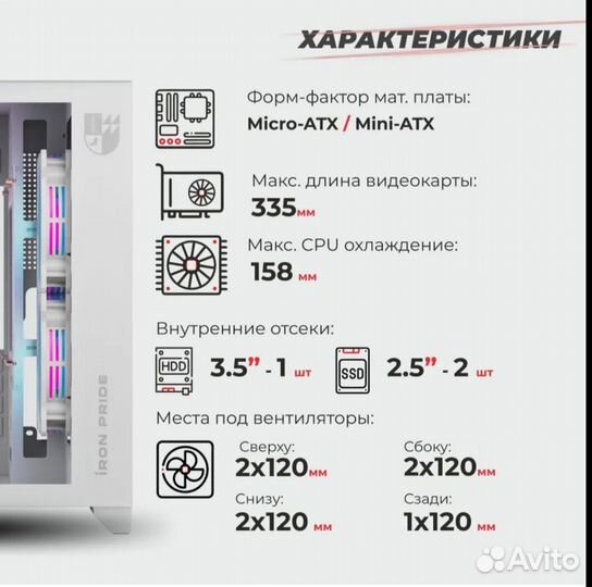 Корпус для пк Invader Q3 Micro-ATX Кубик (новый)