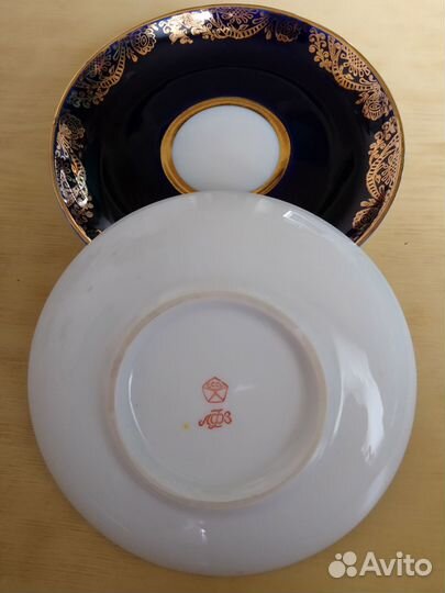 Чайные пары и блюдца лфз кобальт