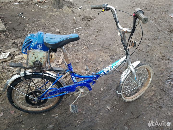 Велосипед с бензиновым мотором