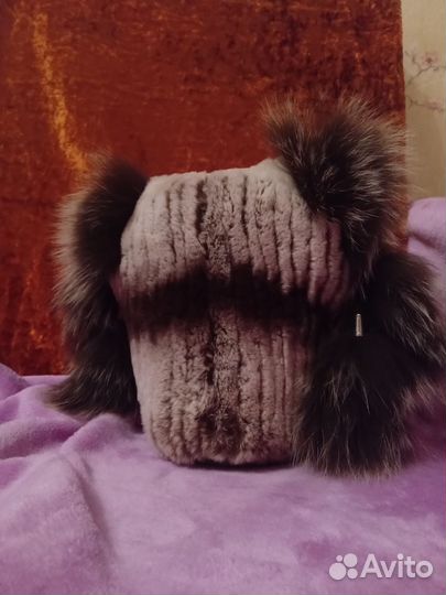 Шапка из кролика утеплённая