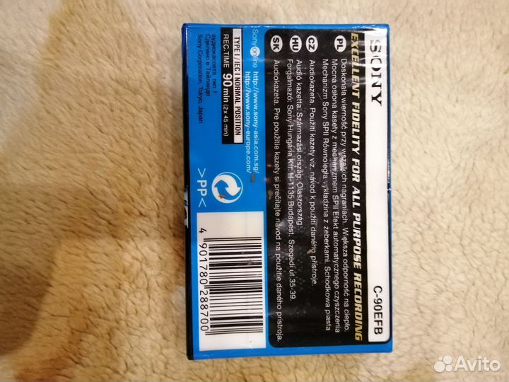 Аудиокассета новая, запечатанная soni, Япония