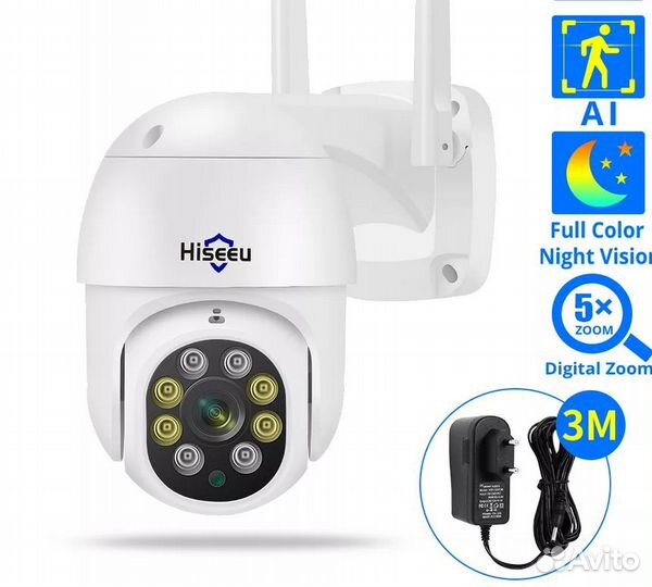 Камeрa наблюдения широкоуголка 8 Мп 4К