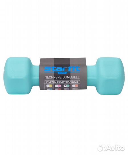 Гантель неопреновая DB-201 1,5 кг, мятный