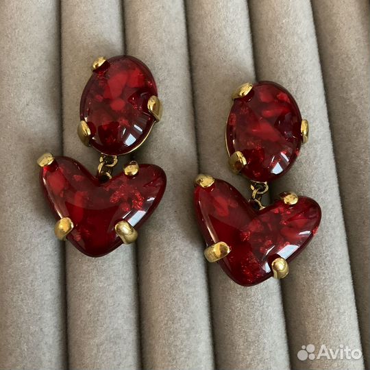 Серьги в стиле Dolce Gabbana смола поталь