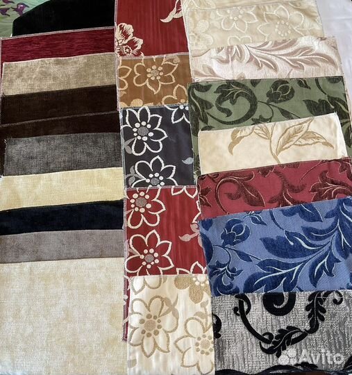 Ткань мерный лоскут: жаккард велюр шенил флок и др