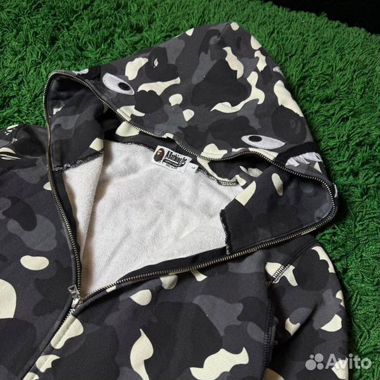 A Bathing Ape Bape Zip Hoodie Shark