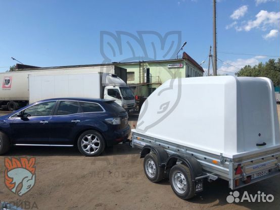 Прицеп с крышкой 33.022 Н1500мм двухосный