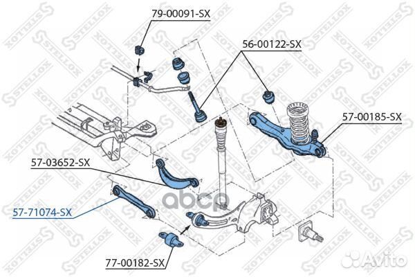 Рычаг зад.подвески пер.ниж.mazda 3 BK ALL 03 5