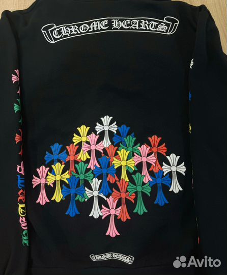 XL size Chrome Hearts Multi Color Cross Hoodie