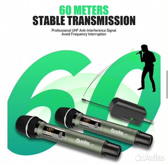 Dgnog DL 602 для вокала, караоке(2 микрофона)