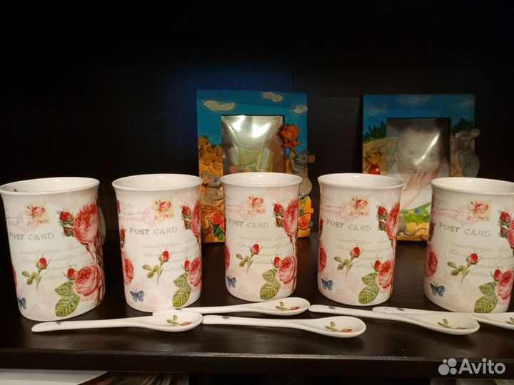 Кружка с ложкой. Керамика