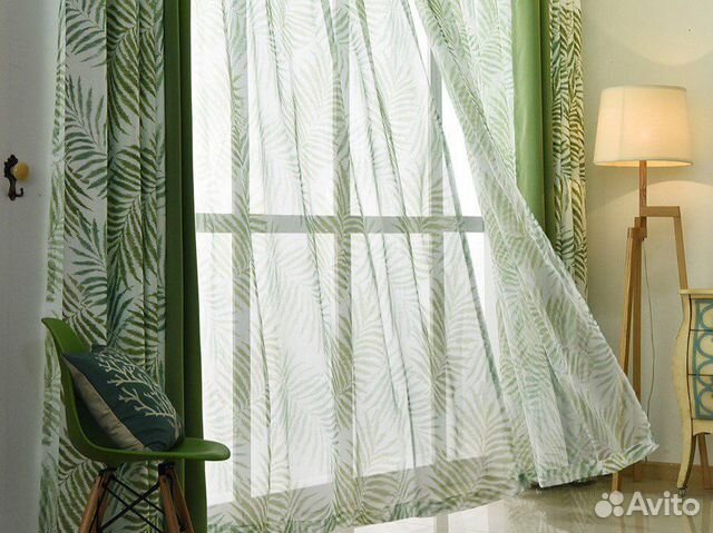 Шторы листья папоротника