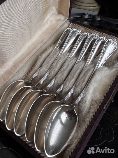 Винтажные чайные ложки серебрение Франция
