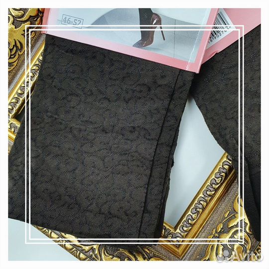 Коричневые колготки с принтом 600 Den 48-54