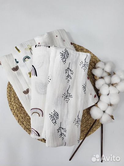 Пеленки детские муслиновые