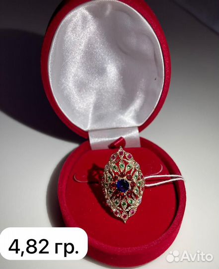 Кольцо золотое 585 королева