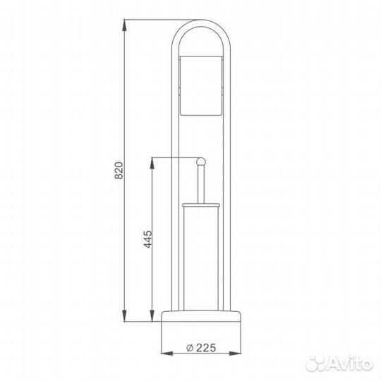 Напольная стойка Haiba HB903, хром