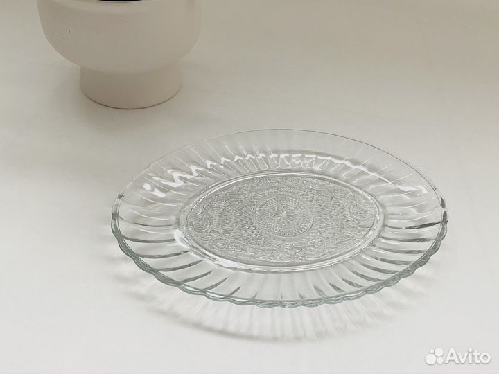 Блюдо сервировочное стекло селедочница kоnyа