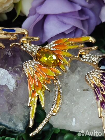 Брошь феникс