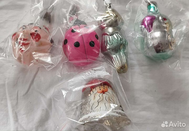 Елочные игрушки СССР стекло