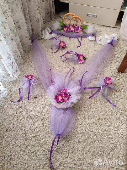 Свадебные украшения на машину