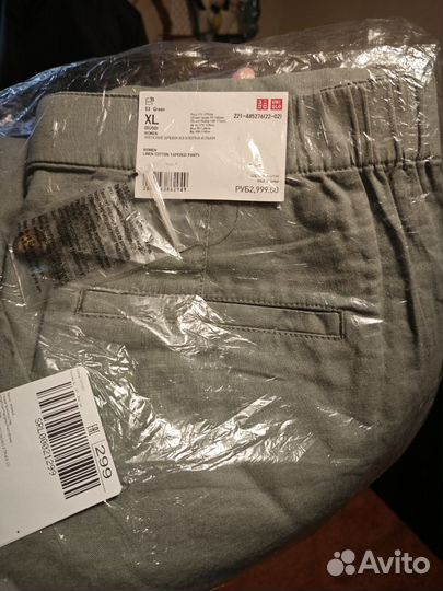 Льняные брюки два цвета uniqlo xl