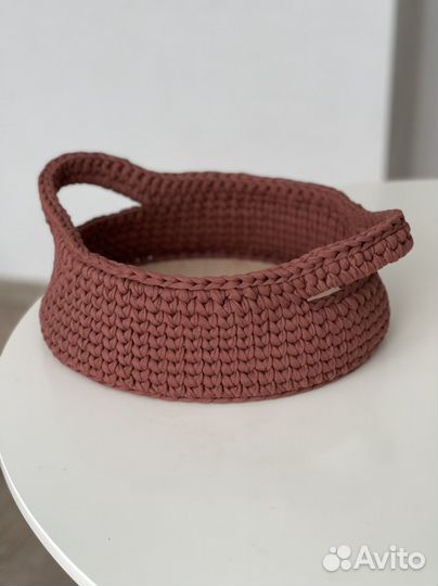 Корзина из трикотажной пряжи