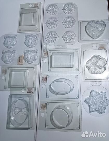 Молды пластиковые для мыла, гипса