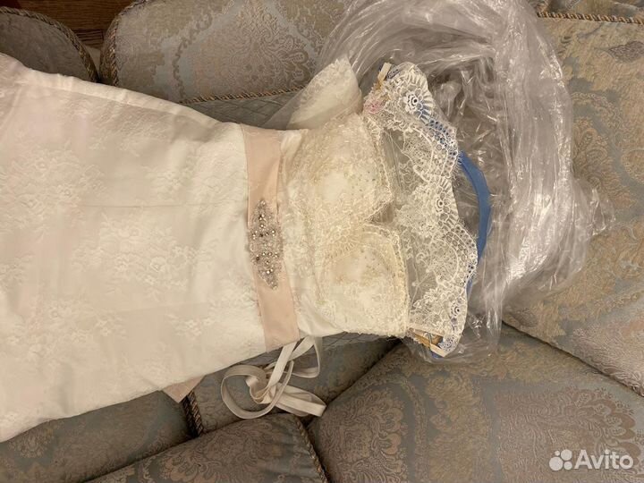 Свадебное платье шампань 42-44