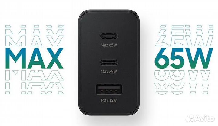 Супер быстрая зарядка Samsung 65W с кабелем