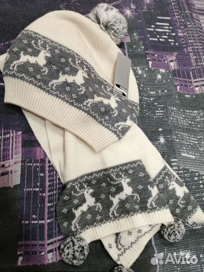 Комплект шапка, шарф