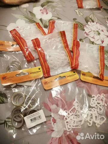 Продам новые кольца для карниза, крючки для колец