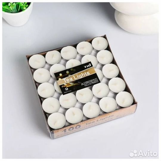 Свечи чайные 2000 штук оптовая продажа коробкой