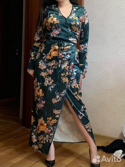 Платье-кимоно zara на завязках