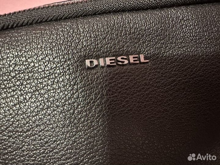 Diesel новая косметичка-клатч, натур.кожа